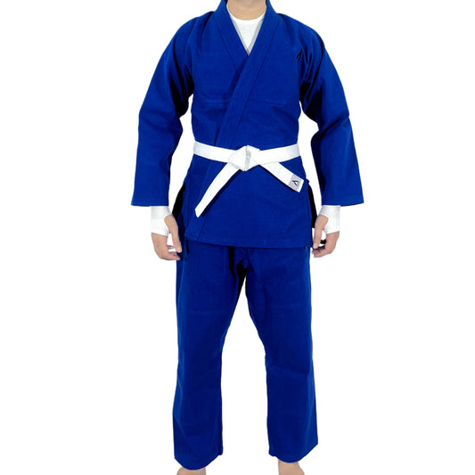 Professional Blue Eco BJJ Gi Uniform - 350 GSM Lightweight Jiu Jitsu Training Suit with White Belt