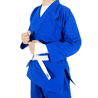 Professional Blue Eco BJJ Gi Uniform - 350 GSM Lightweight Jiu Jitsu Training Suit with White Belt
