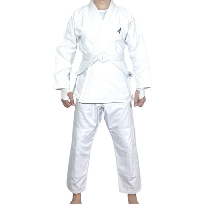 Professional White BJJ Gi Uniform - Lightweight Jiu Jitsu Training Suit with White Belt