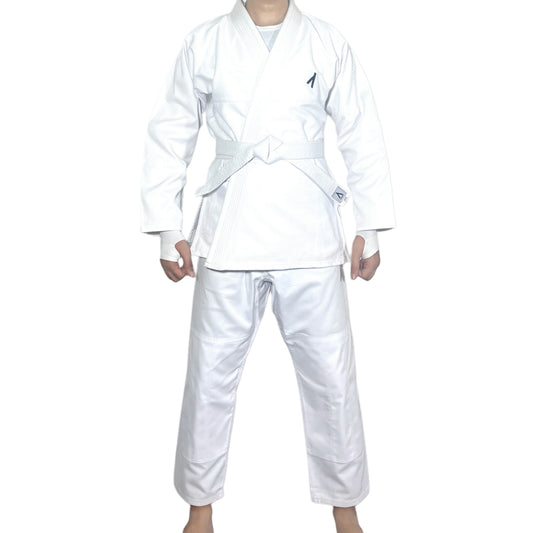 Professional White BJJ Gi Uniform - Lightweight Jiu Jitsu Training Suit with White Belt
