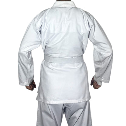 Professional White BJJ Gi Uniform - Lightweight Jiu Jitsu Training Suit with White Belt