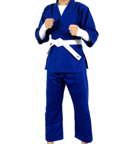 Premium Blue Judo Gi Uniform - All Round Training Suit with White Belt