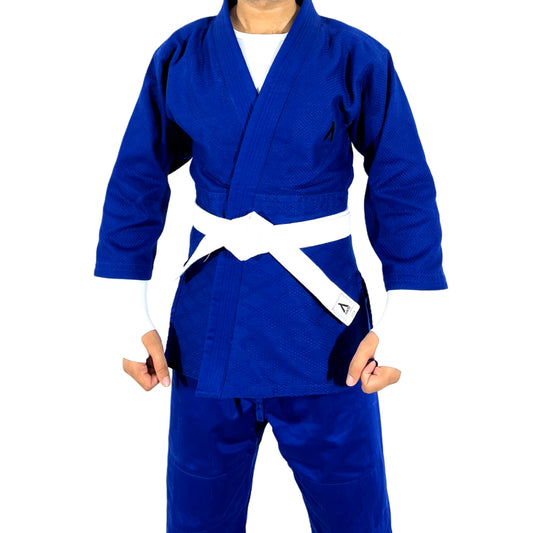 Premium Blue Judo Gi Uniform - All Round Training Suit with White Belt